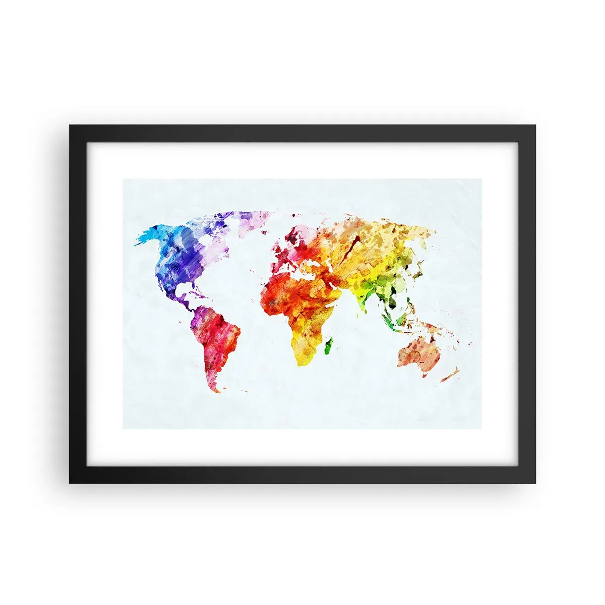 Poster in cornice nera - Tutti i colori del mondo - 40x30 cm