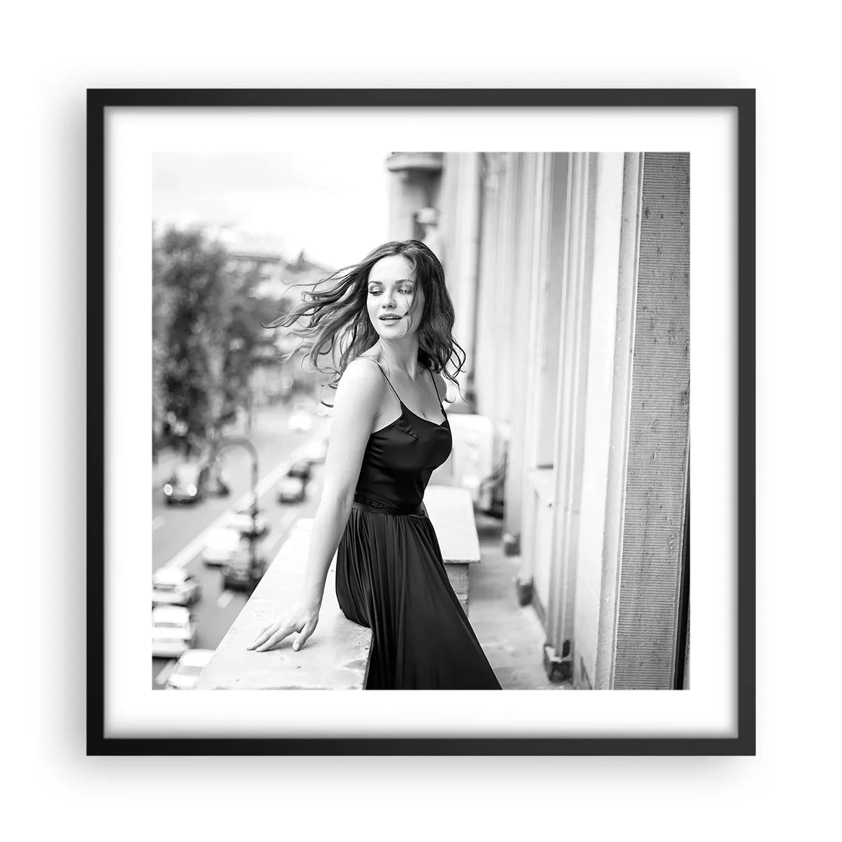 Poster in cornice nera - Sicuramente parigina - 50x50 cm