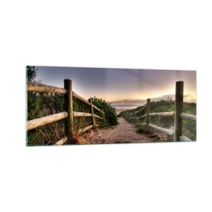 Quadro su vetro - Già si vede la meta - 100x40 cm