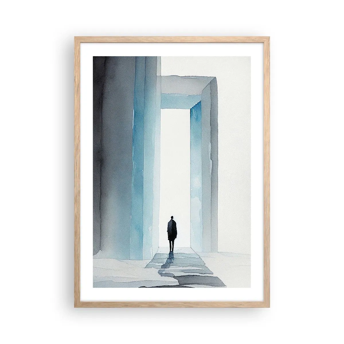 Poster in cornice rovere chiaro - Vivi senza limiti - 50x70 cm