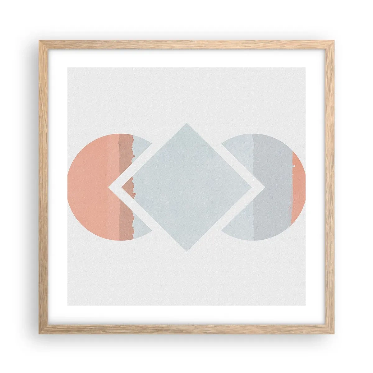 Poster in cornice rovere chiaro - La situazione è chiara - 50x50 cm