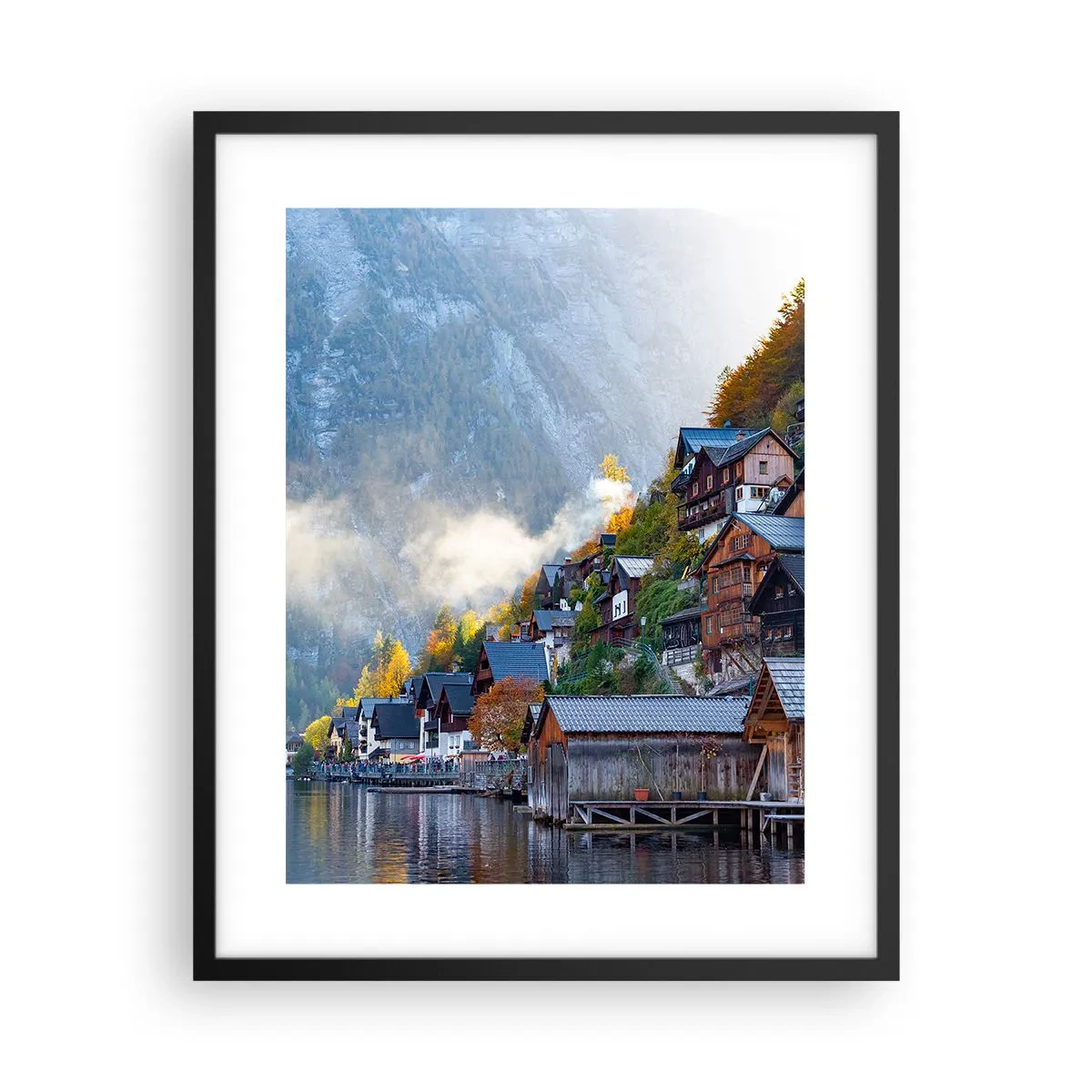 Poster in cornice nera - Atmosfera alpina - 40x50 cm