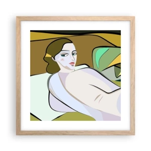 Poster in cornice rovere chiaro - Ritratto intimo - 40x40 cm