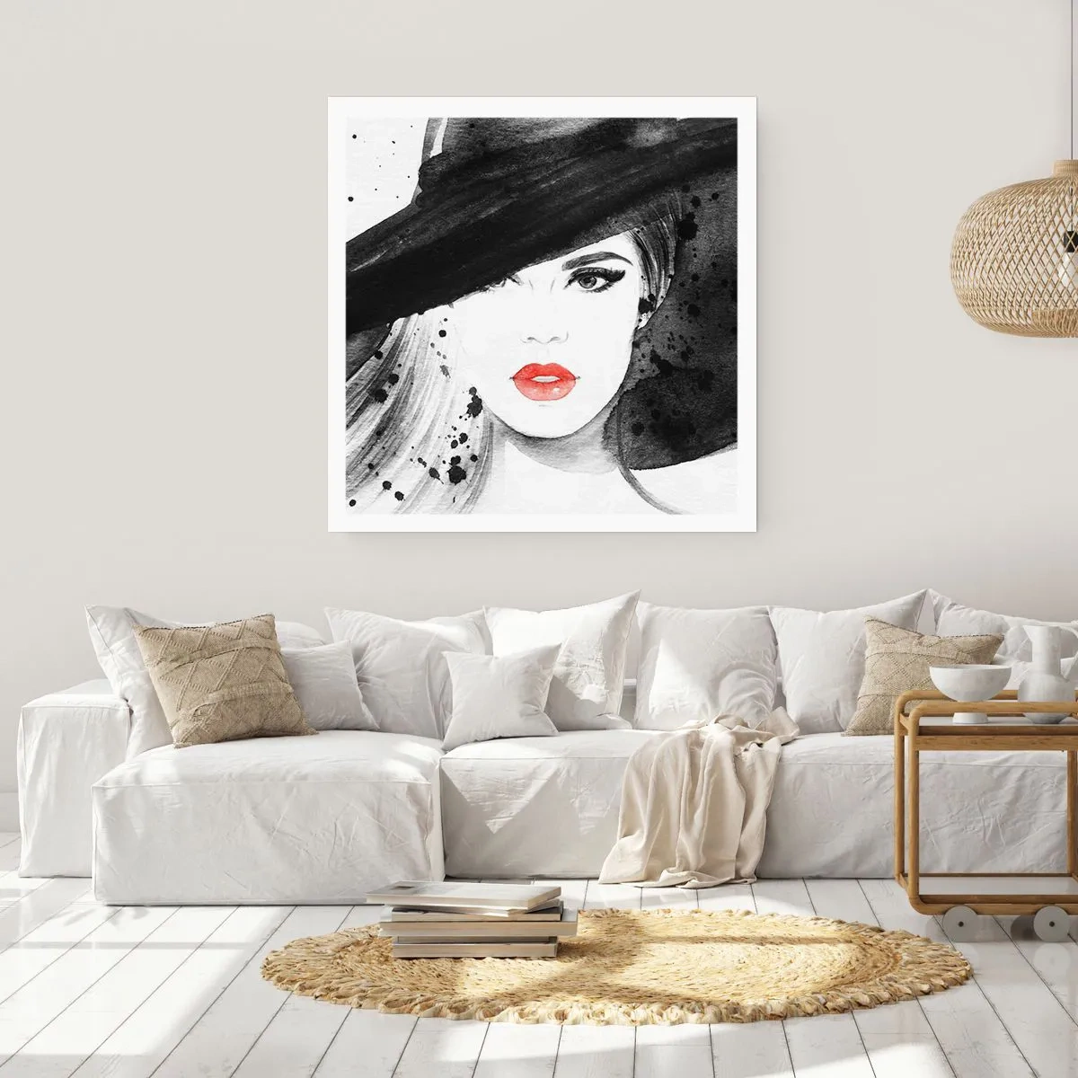 Poster - Donna in nero - 30x30 cm