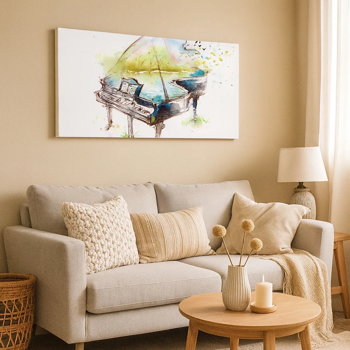 Quadro su tela - Stampe su Tela - Incantato nella musica - 30x30 cm