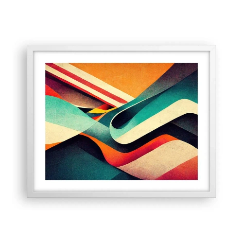 Poster in cornice bianca - Composizione intensa - 50x40 cm