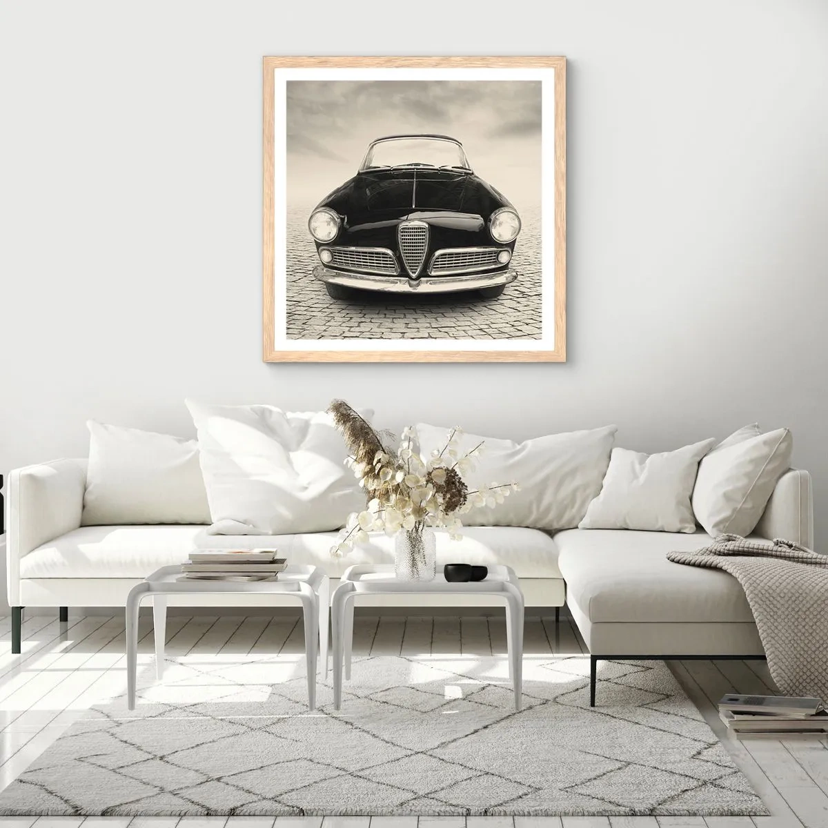 Poster in cornice rovere chiaro - Come non amarmi? - 40x40 cm