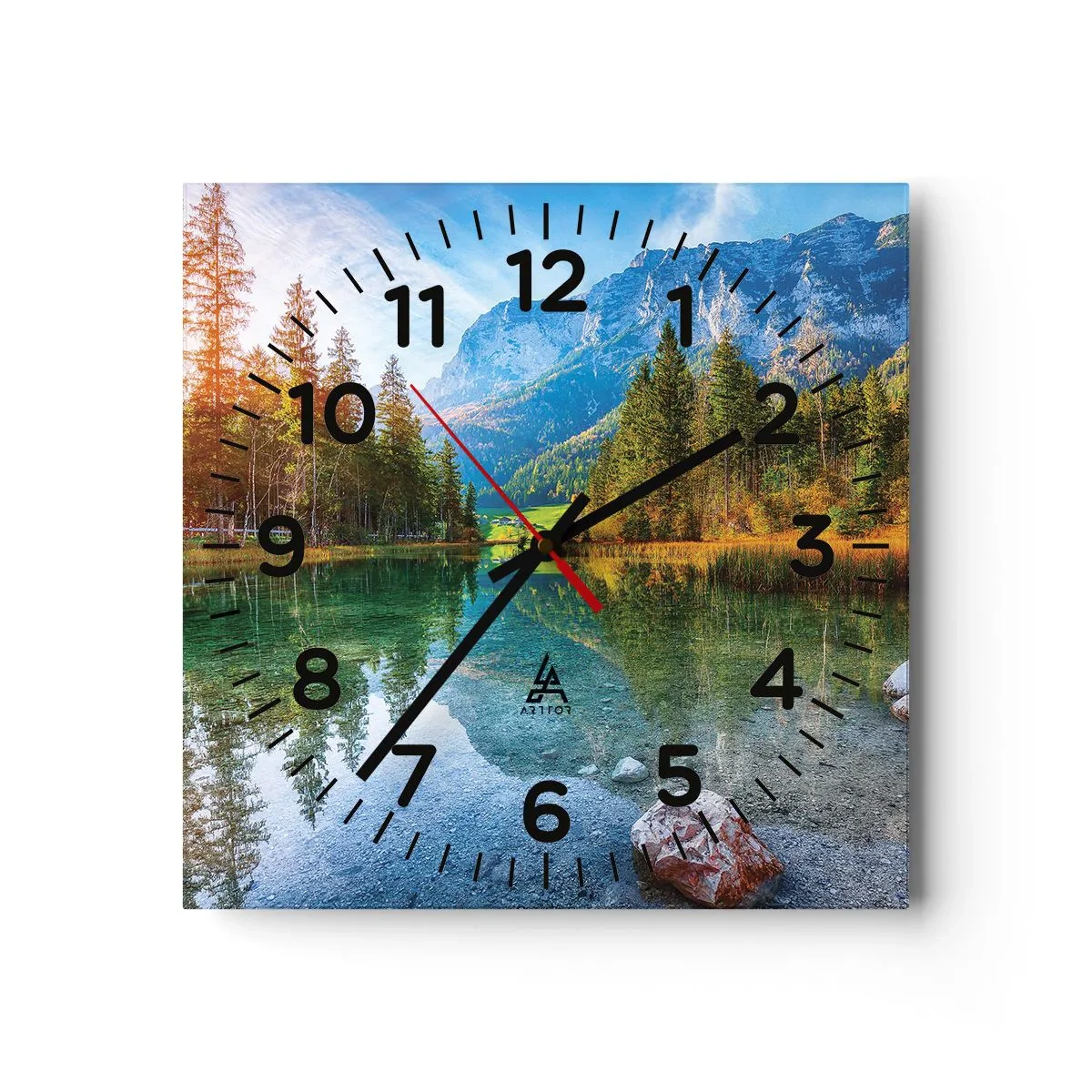Orologio da parete - Orologio in Vetro - La mitezza dell'autunno - 40x40 cm