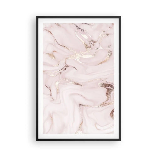 Poster in cornice nera - Nella follia rosa - 61x91 cm