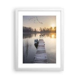 Poster in cornice bianca - Tornerò un giorno - 30x40 cm