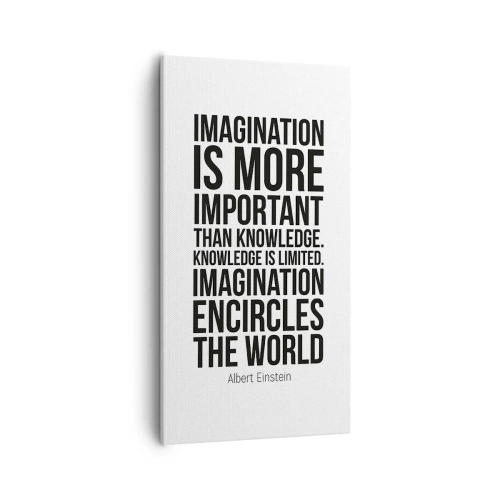 Quadro su tela - Stampe su Tela - Einstein sul potere dell'immaginazione - 55x100 cm