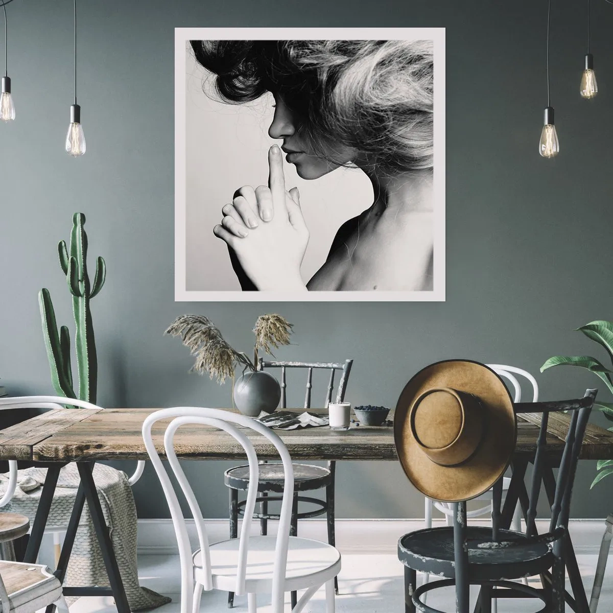 Poster - Ascoltando se stessa - 60x60 cm