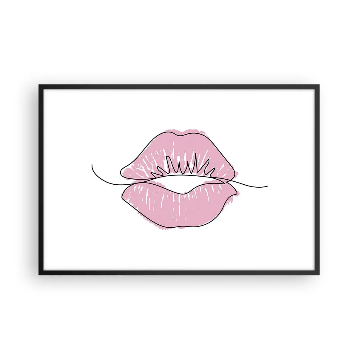 Poster in cornice nera - Pronti al bacio? - 91x61 cm