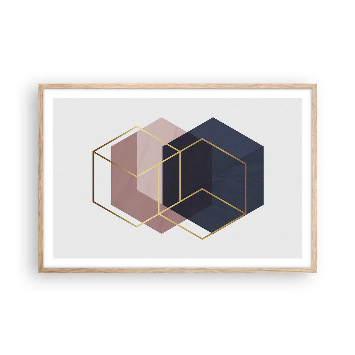 Poster in cornice rovere chiaro - La forza della semplicità - 91x61 cm