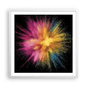 Poster in cornice bianca - La nascita dei colori - 60x60 cm