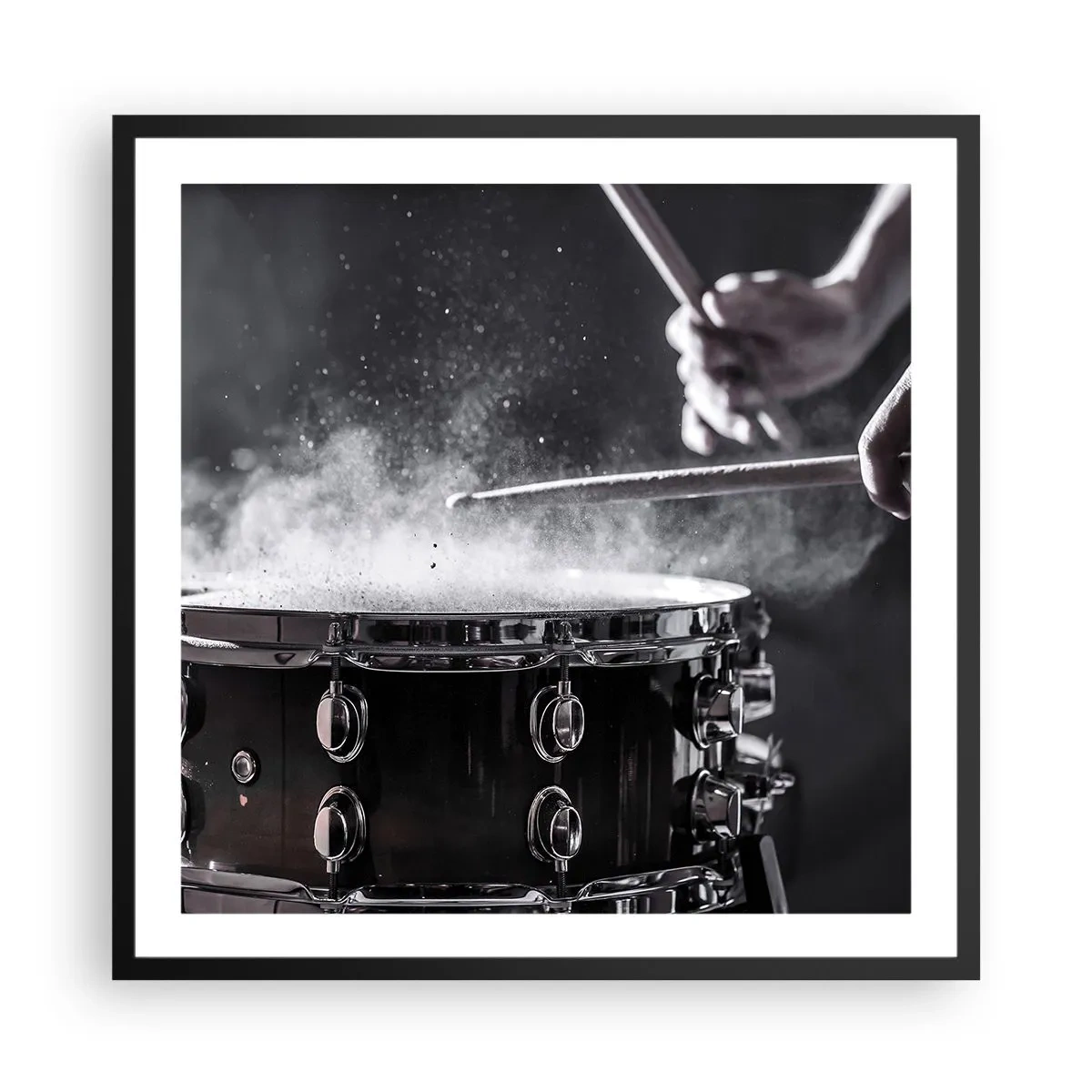 Poster in cornice nera - Il polso della musica - 60x60 cm
