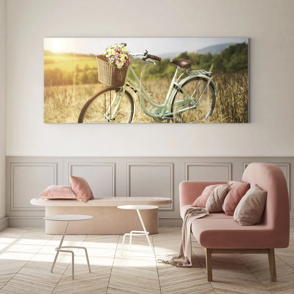 Quadro su vetro - Resto qui un attimo - 100x40 cm