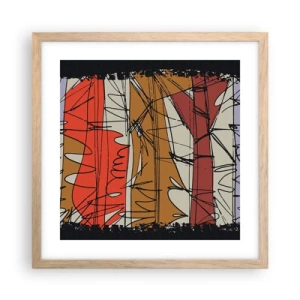 Poster in cornice rovere chiaro - Composizione spontanea - 40x40 cm