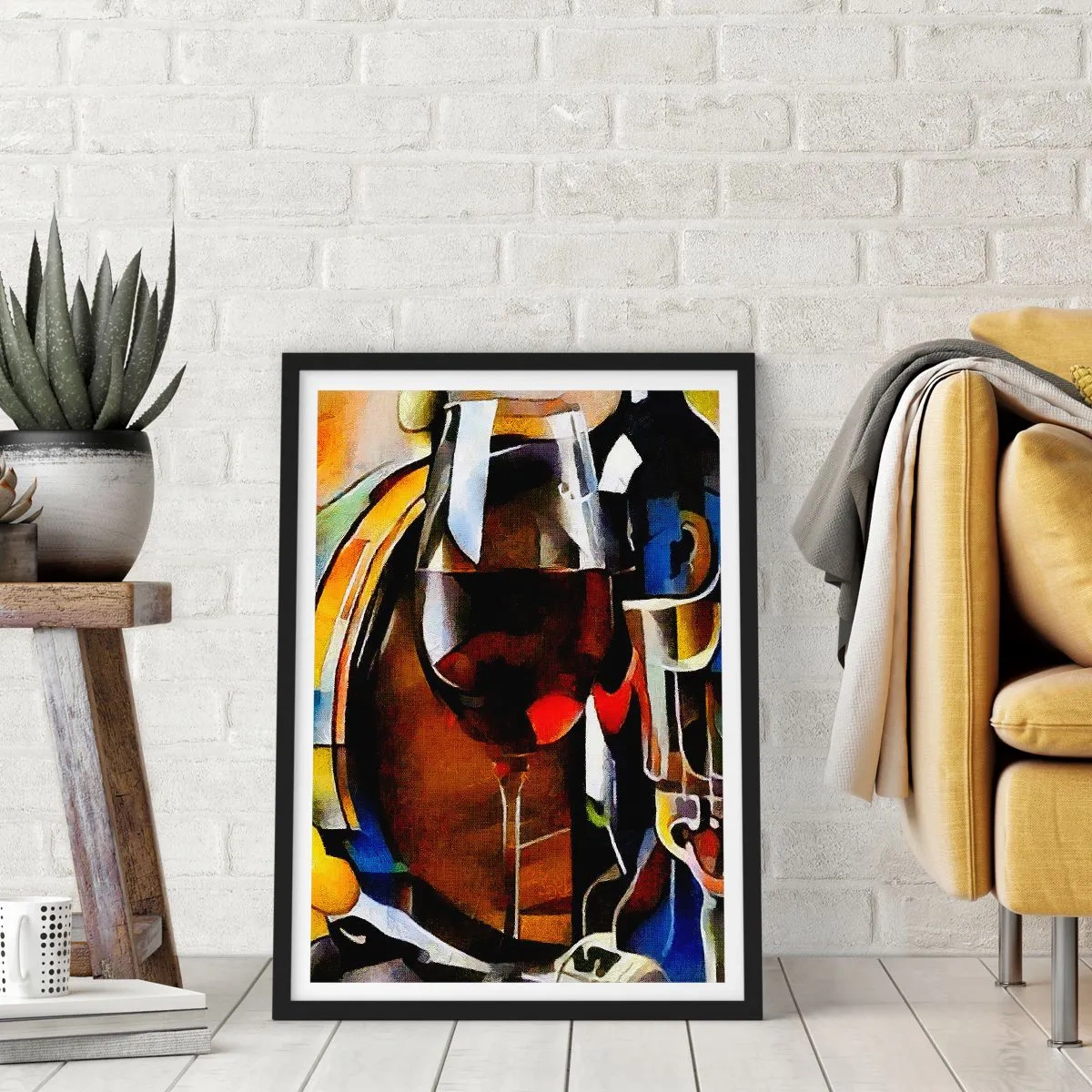 Poster in cornice nera - E il mondo riprende colore - 50x70 cm
