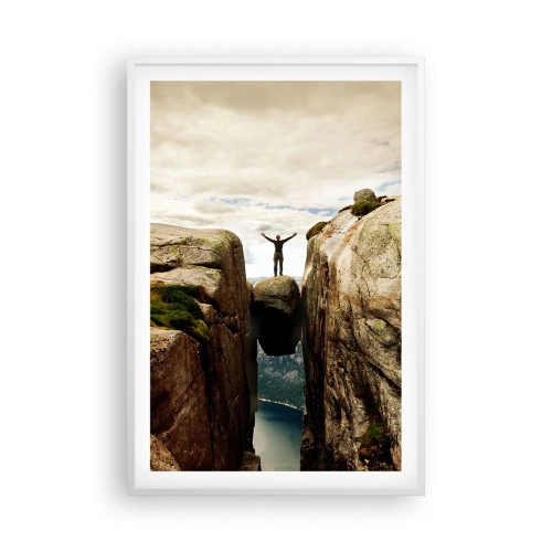 Poster in cornice bianca - Come ti senti? - 61x91 cm