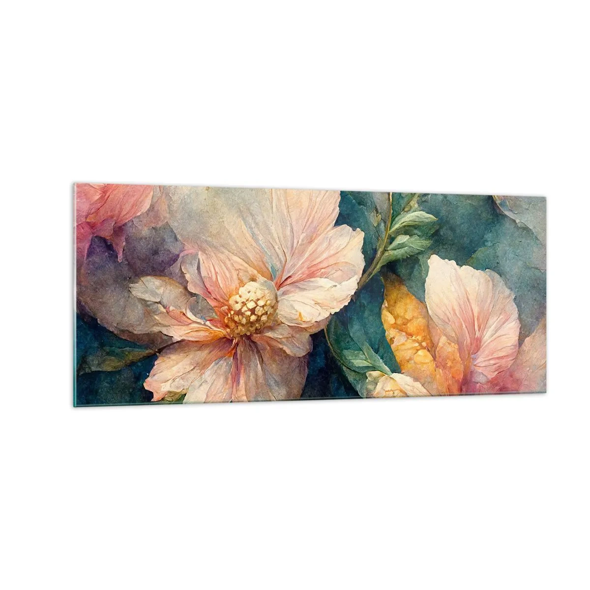 Quadro su vetro - Delicatezza pura - 100x40 cm