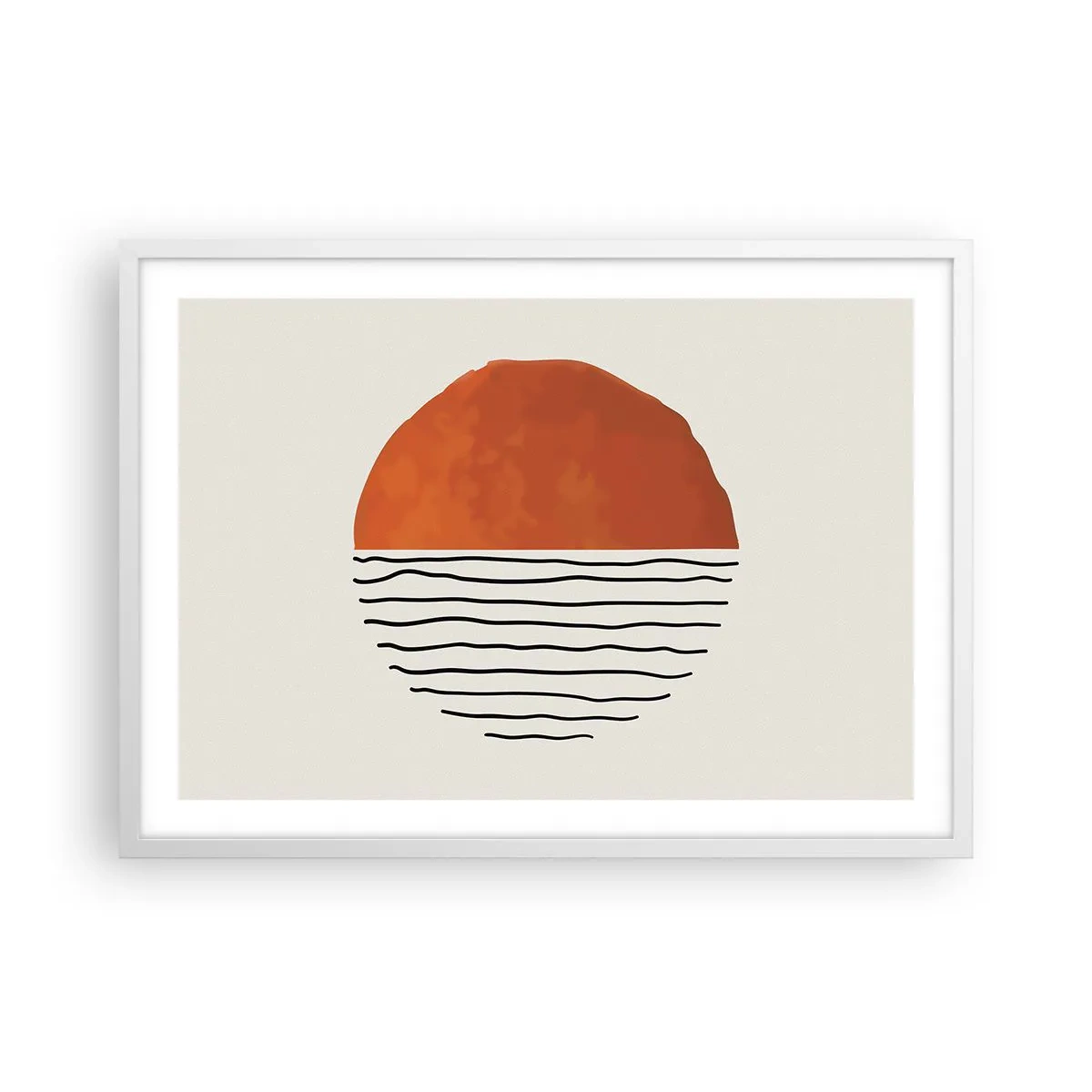 Poster in cornice bianca - Atmosfera giapponese - 70x50 cm