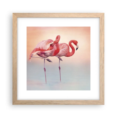 Poster in cornice rovere chiaro - Nel colore del sole al tramonto - 30x30 cm