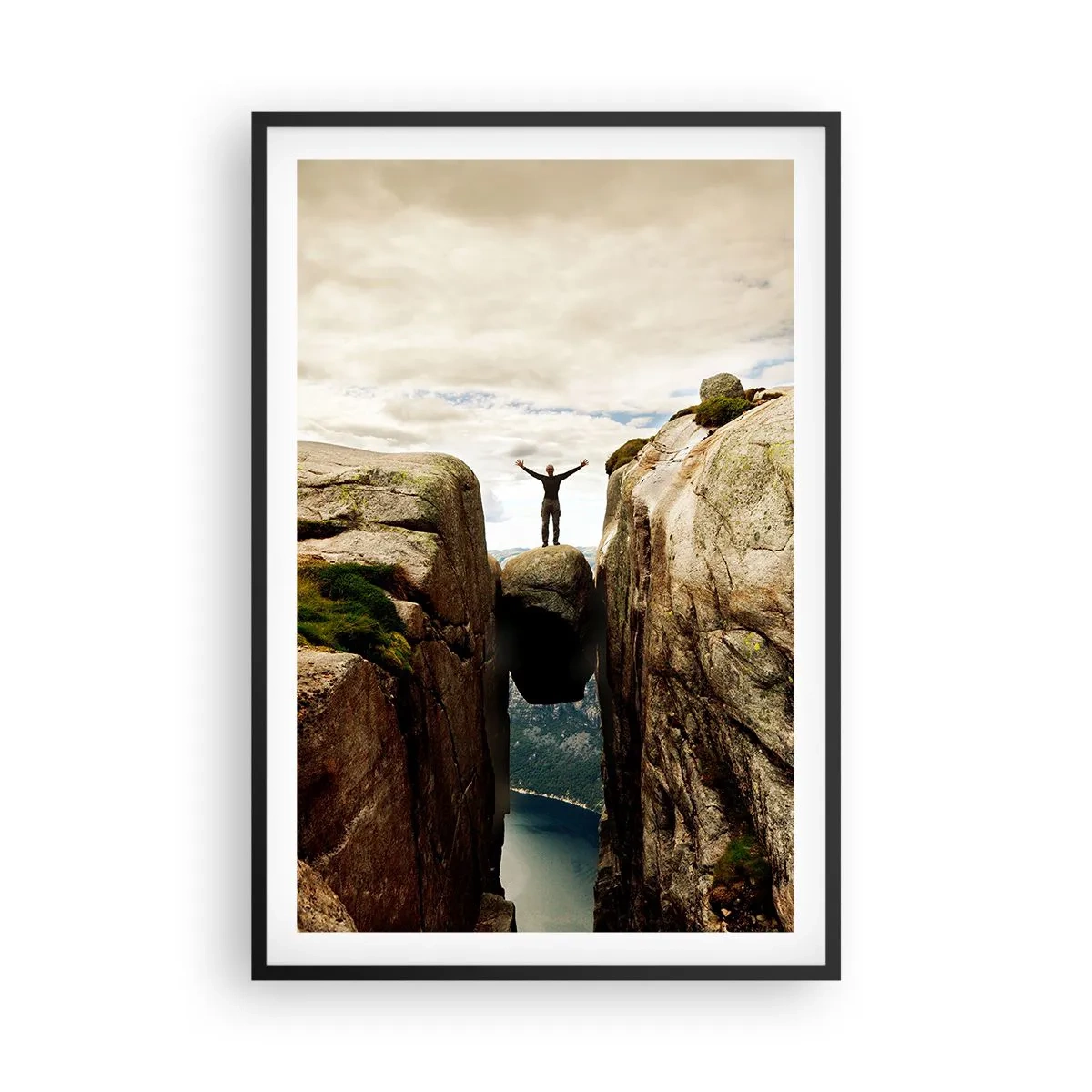 Poster in cornice nera - Come ti senti? - 61x91 cm