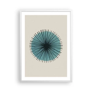 Poster in cornice bianca - Radiosamente nel blu - 50x70 cm