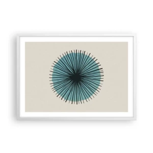 Poster in cornice bianca - Radiosamente nel blu - 70x50 cm
