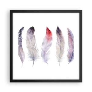 Poster in cornice nera - Delicate come una nebbia multicolore - 40x40 cm