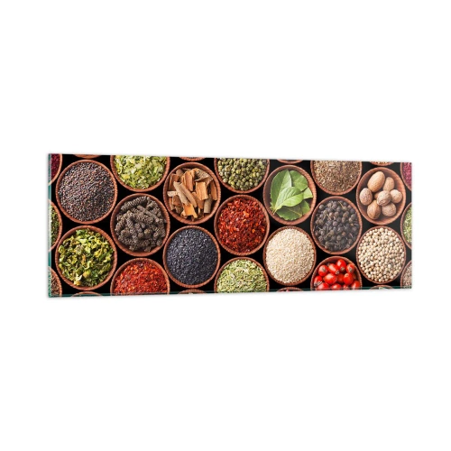Quadro su vetro - Tutti i gusti del mondo - 90x30 cm