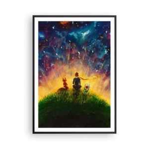 Poster in cornice nera - Amore e amicizia: l'intero mondo - 70x100 cm