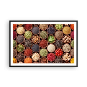 Poster in cornice nera - Tutti i gusti del mondo - 91x61 cm