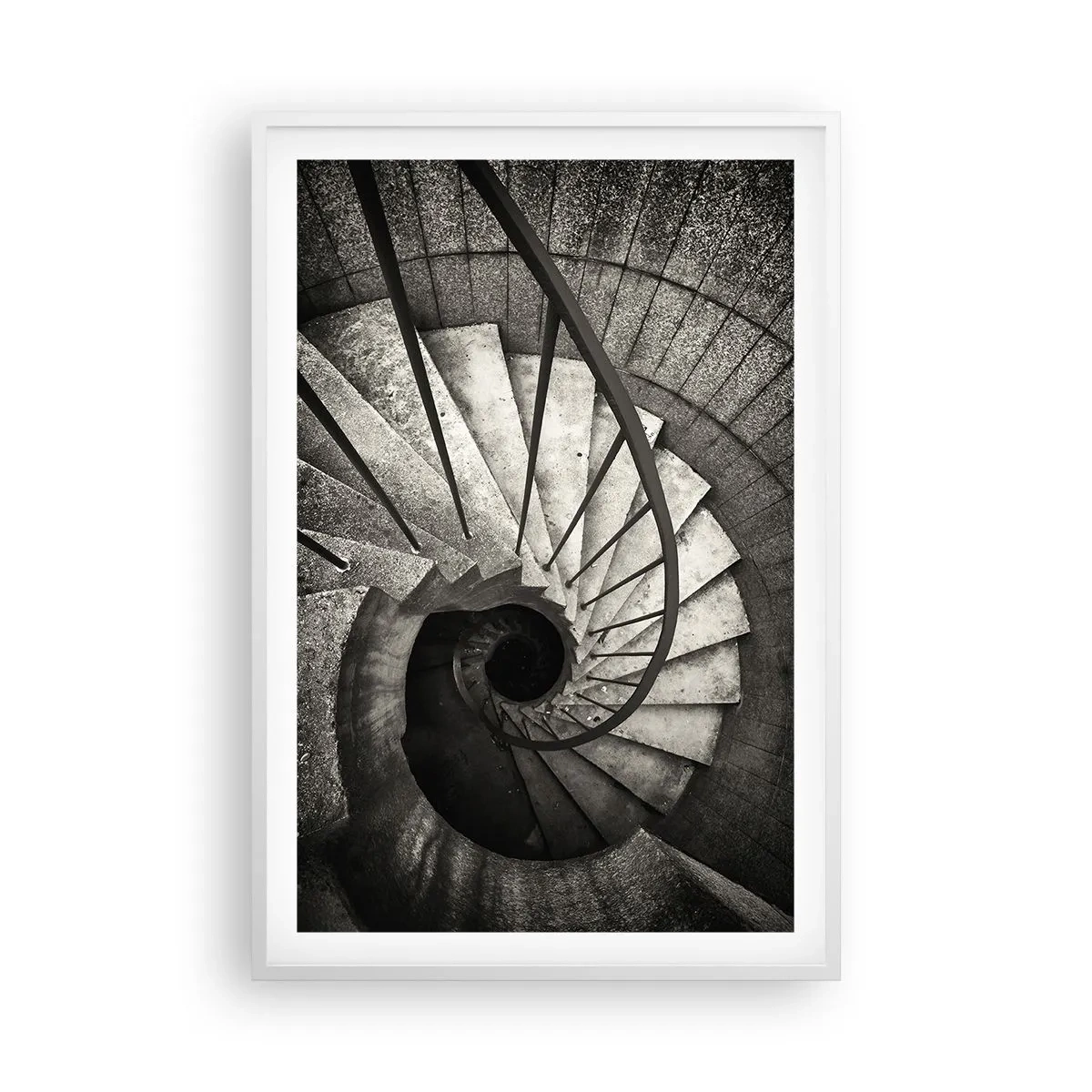 Poster in cornice bianca - Salire e scendere - 61x91 cm