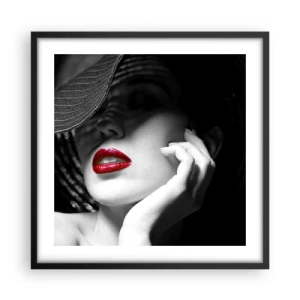 Poster in cornice nera - Studio in scarlatto - 50x50 cm