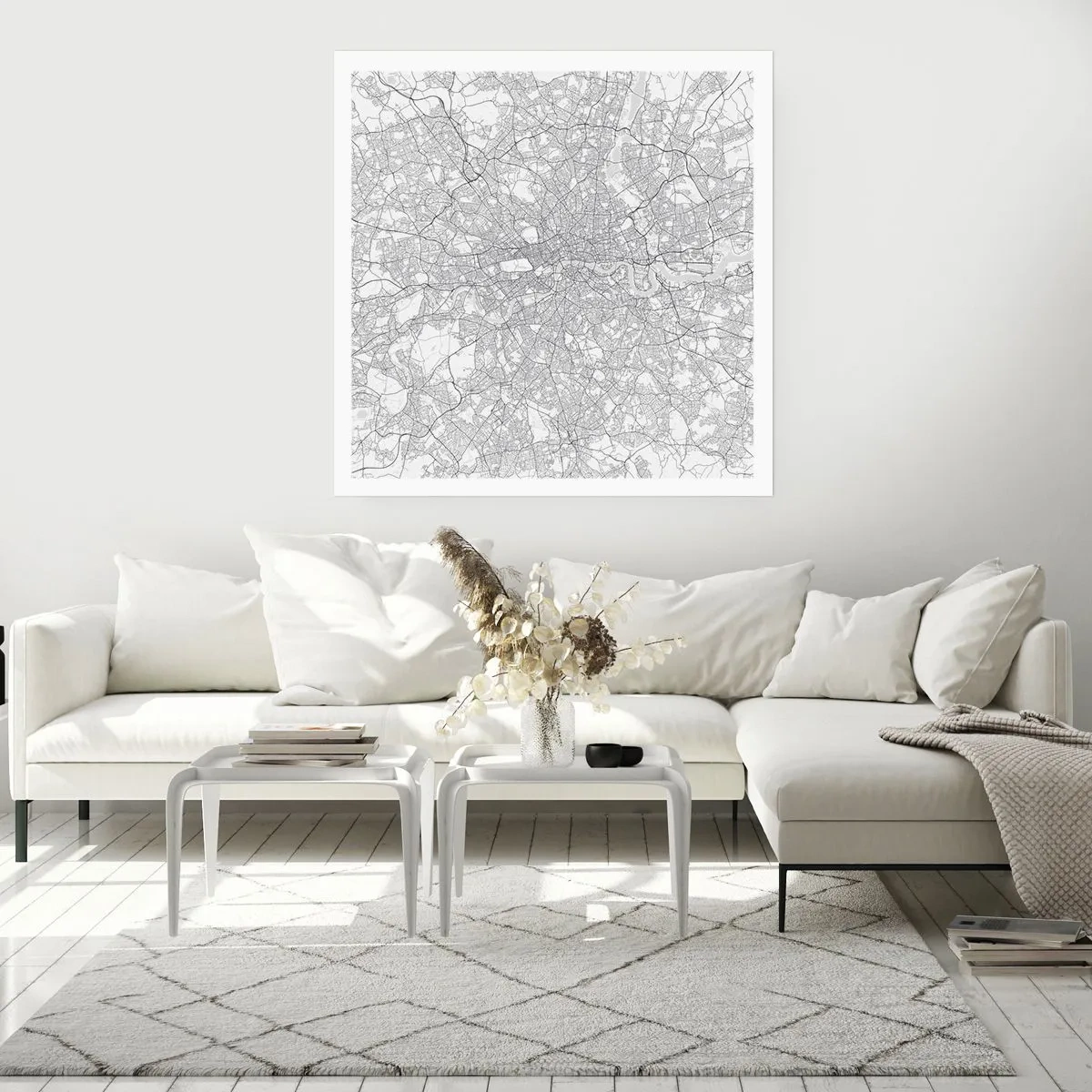 Poster - Mappa del labirinto di Londra - 60x60 cm