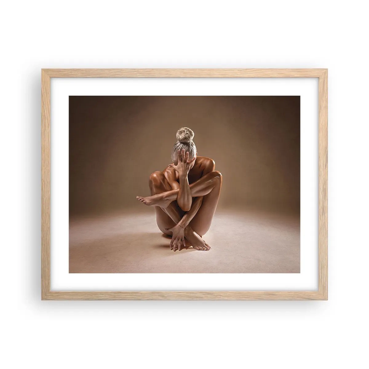 Poster in cornice rovere chiaro - Unità di corpo e anima - 50x40 cm