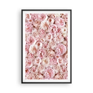 Poster in cornice nera - Coperto di rose - 61x91 cm