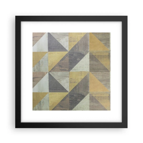 Poster in cornice nera - Secondo i triangoli - 30x30 cm