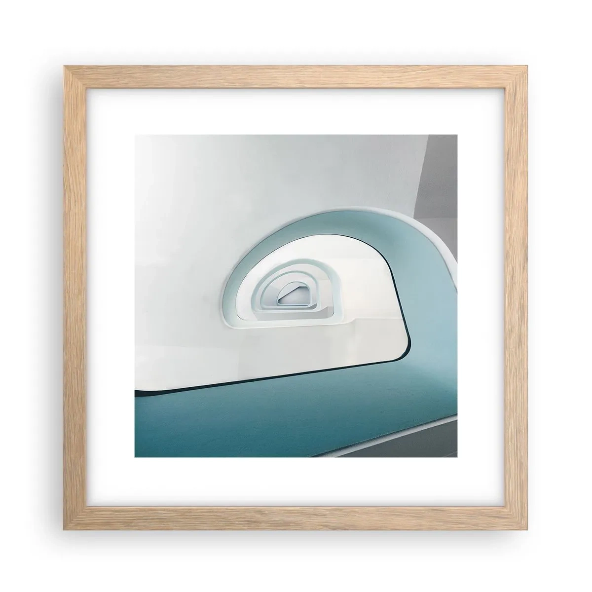 Poster in cornice rovere chiaro - Blu fino in fondo - 30x30 cm