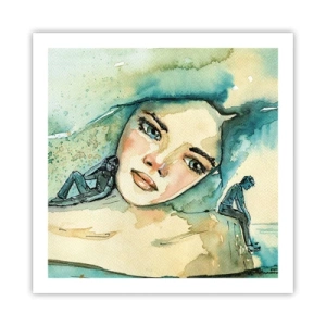 Poster - Am I blue? - 60x60 cm
