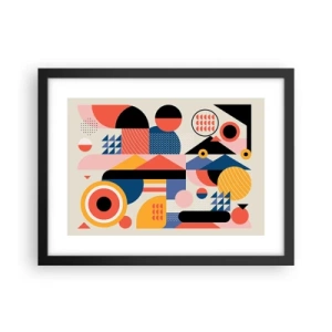 Poster in cornice nera - Composizione: divertiti - 40x30 cm