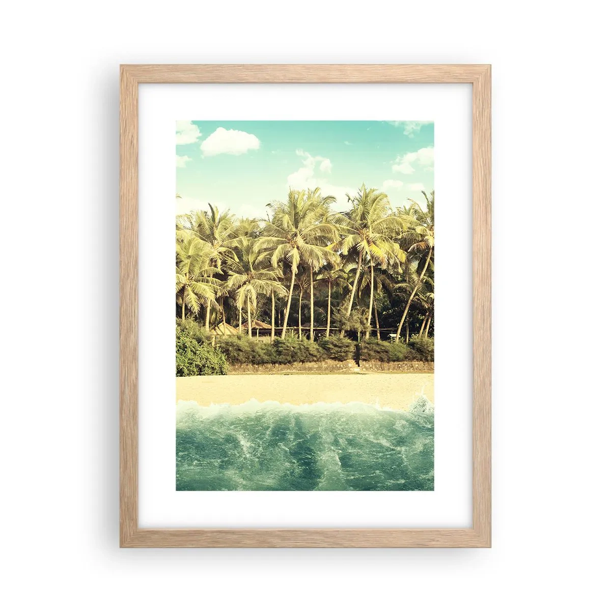 Poster in cornice rovere chiaro - Forse qui? - 30x40 cm