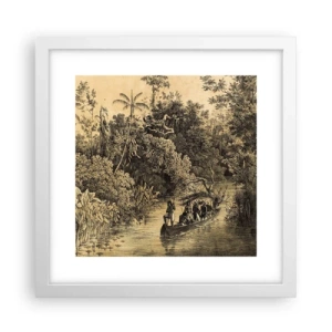 Poster in cornice bianca - Viaggio alla fonte - 30x30 cm