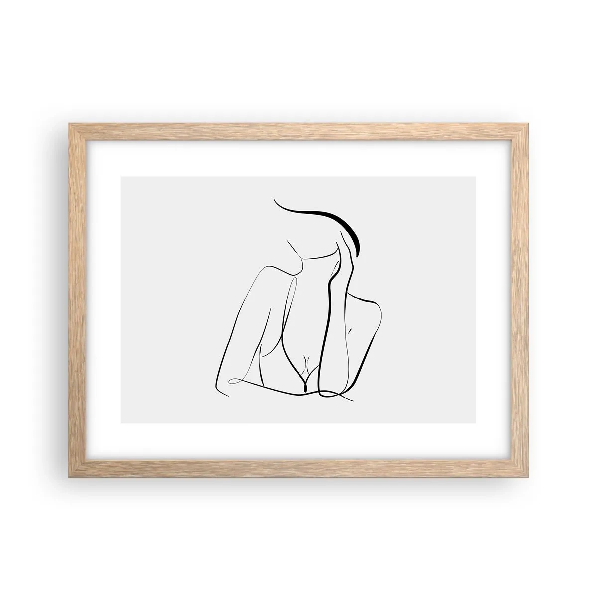 Poster in cornice rovere chiaro - Sull'onda dei sogni - 40x30 cm