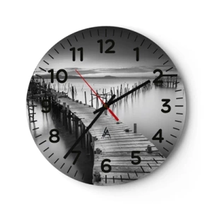 Orologio da parete - Orologio in Vetro - La pace della riva dimenticata - 40x40 cm