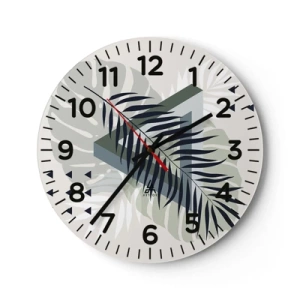 Orologio da parete - Orologio in Vetro - Natura e geometria: due ordini? - 30x30 cm