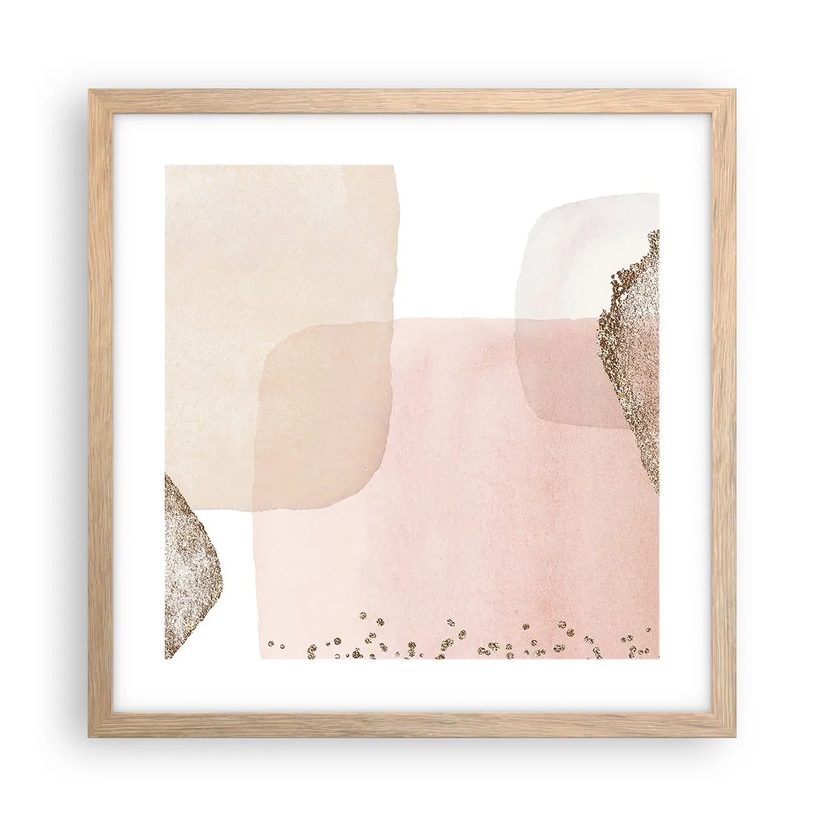 Poster in cornice rovere chiaro - Incontro attraverso il colore - 40x40 cm