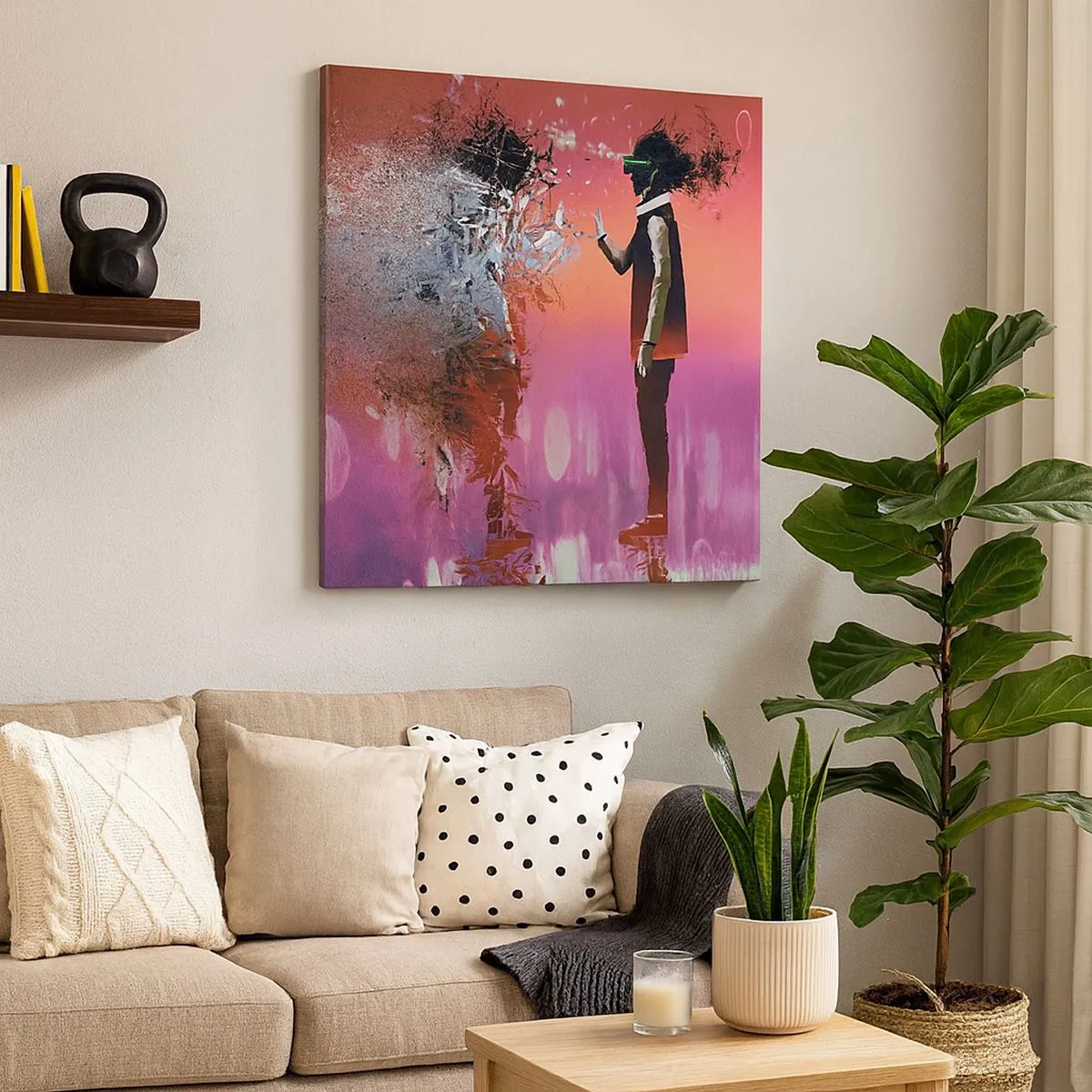 Quadro su tela - Stampe su Tela - Puoi guardare te stesso? - 30x30 cm